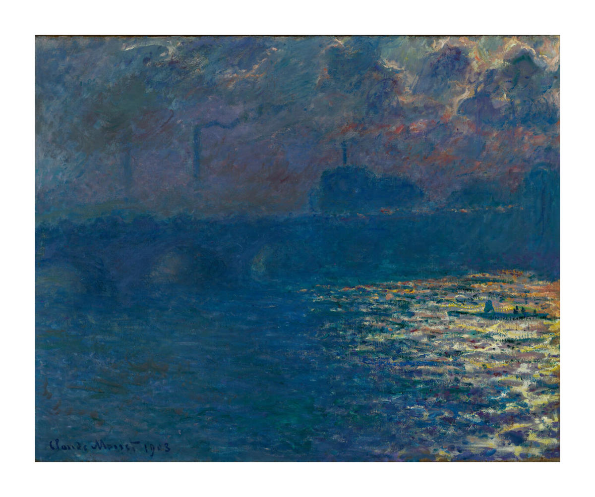 Claude Monet、WATERLOO BRIDGE、画集画、新品額装付 File:Claude Monet - Waterloo Bridge - Google Art Project.jpg