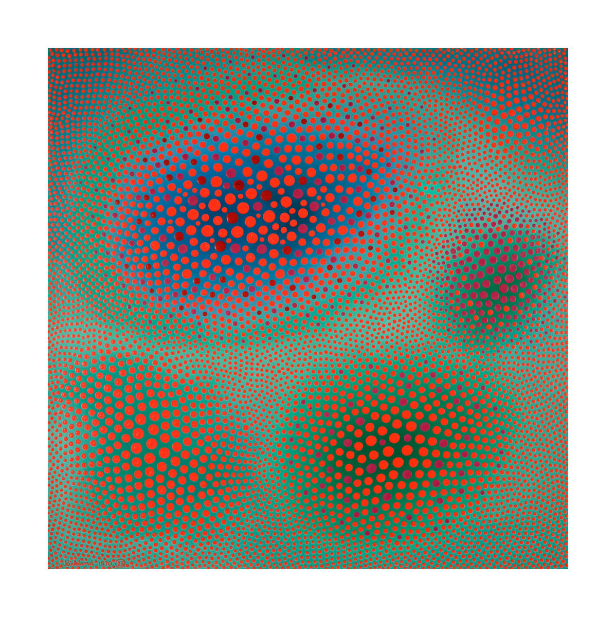 Red Vibrations in Cool Space, 1970 by Vance Kirkland - Paper Print