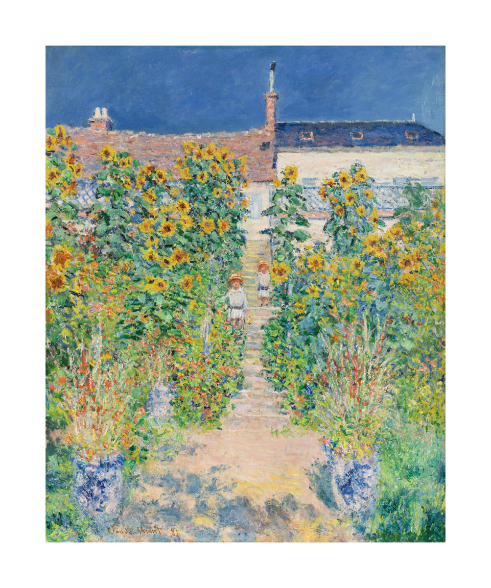 The Artist's Garden, Vétheuil, 1881 by Claude Monet - Paper Print