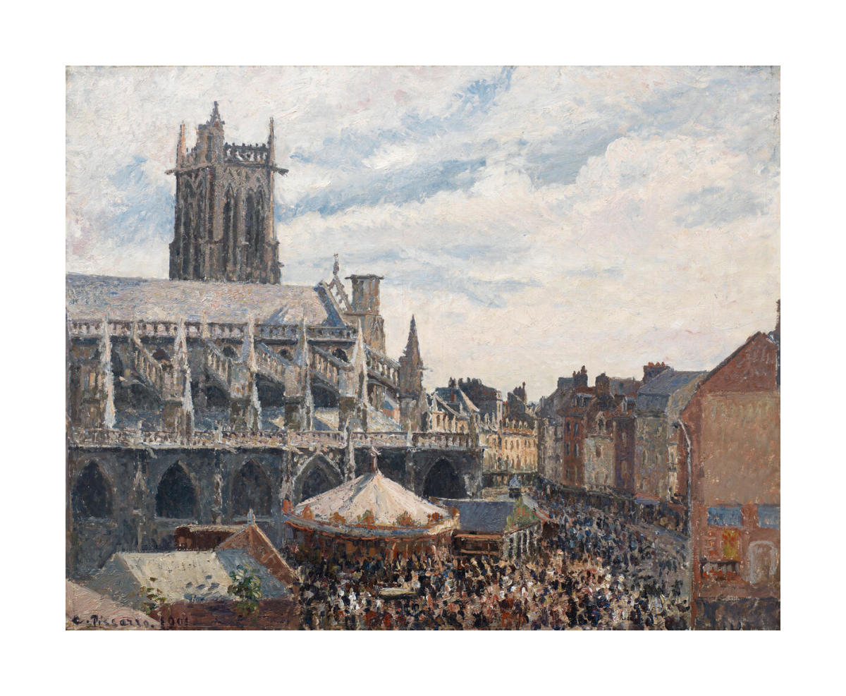 The Fair outside the Church Saint-Jacques, Dieppe, 1901 by Camille