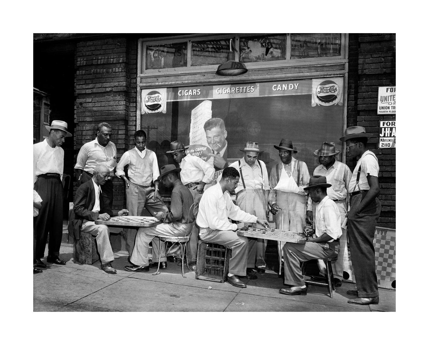 checkers cigarettes Checkers players in front of Babe's Place, Hill District, June 1949 by  Charles 