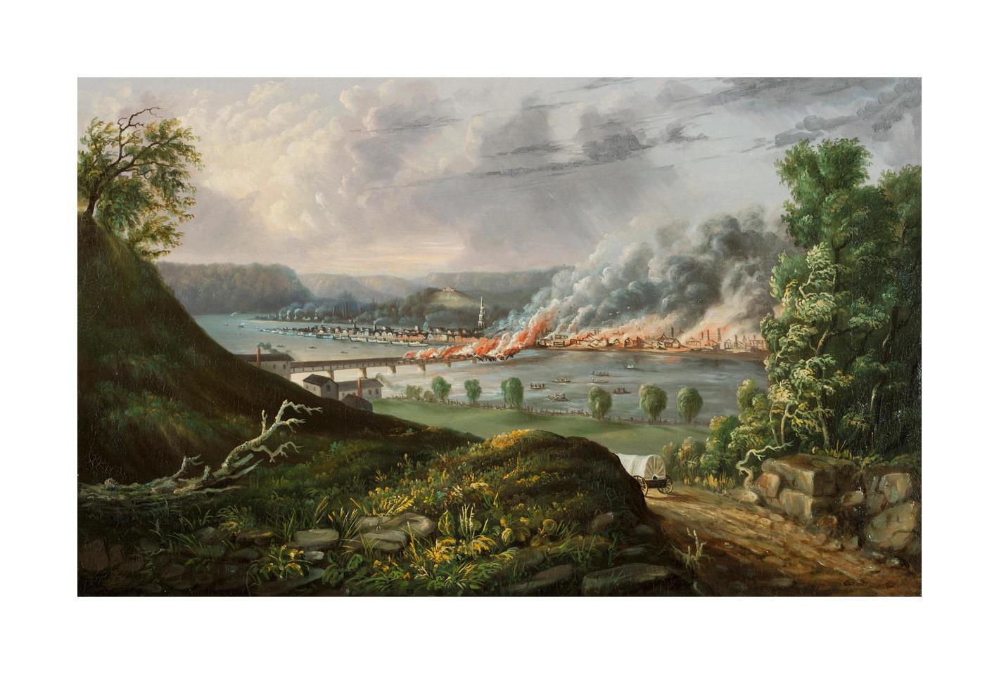 View of the Great Fire of Pittsburgh, ca. 1846 by William
